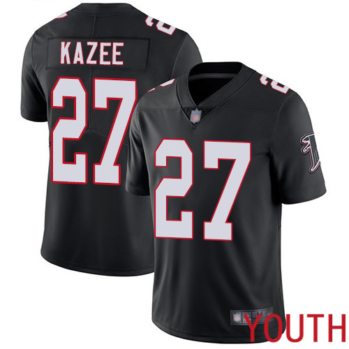 Atlanta Falcons Limited Black Youth Damontae Kazee Alternate Jersey NFL Football #27 Vapor Untouchable->youth nfl jersey->Youth Jersey